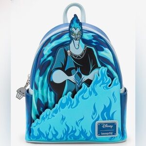 NWT Loungefly Disney Hades Blue Flame Mini Backpack Boxlunch Exclusive